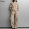 Women Long Sleeve Blouse and Pants Casual Two Piece Suit Sets