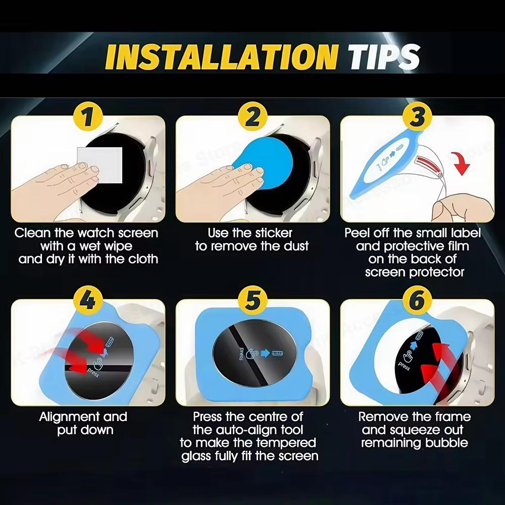 Easy Install Tempered Glass For Huawei Watch GT6 Pro GT6 41mm 46mm Screen Protector Cover For Huawei GT5 Pro 42/46mm Accessories