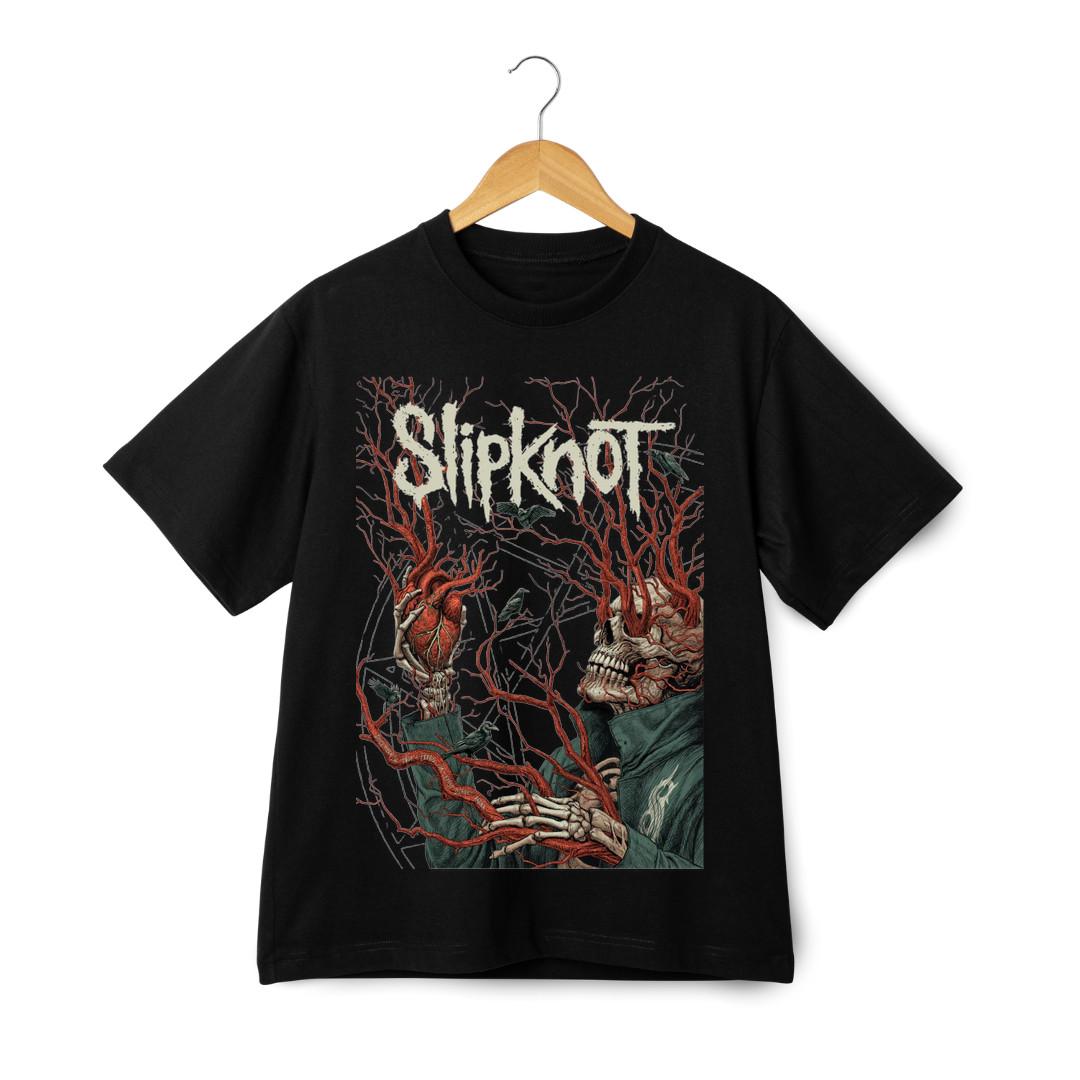 Slip Knot Skull Heart Graphic T-Shirt Mens Womens Tees Top - Skeleton Gothic Style Streetwear Tee L
