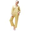 Par Pyjamas Sæt V-hals Langærmet Tyk Varm Loungewear Mænd Kvinder