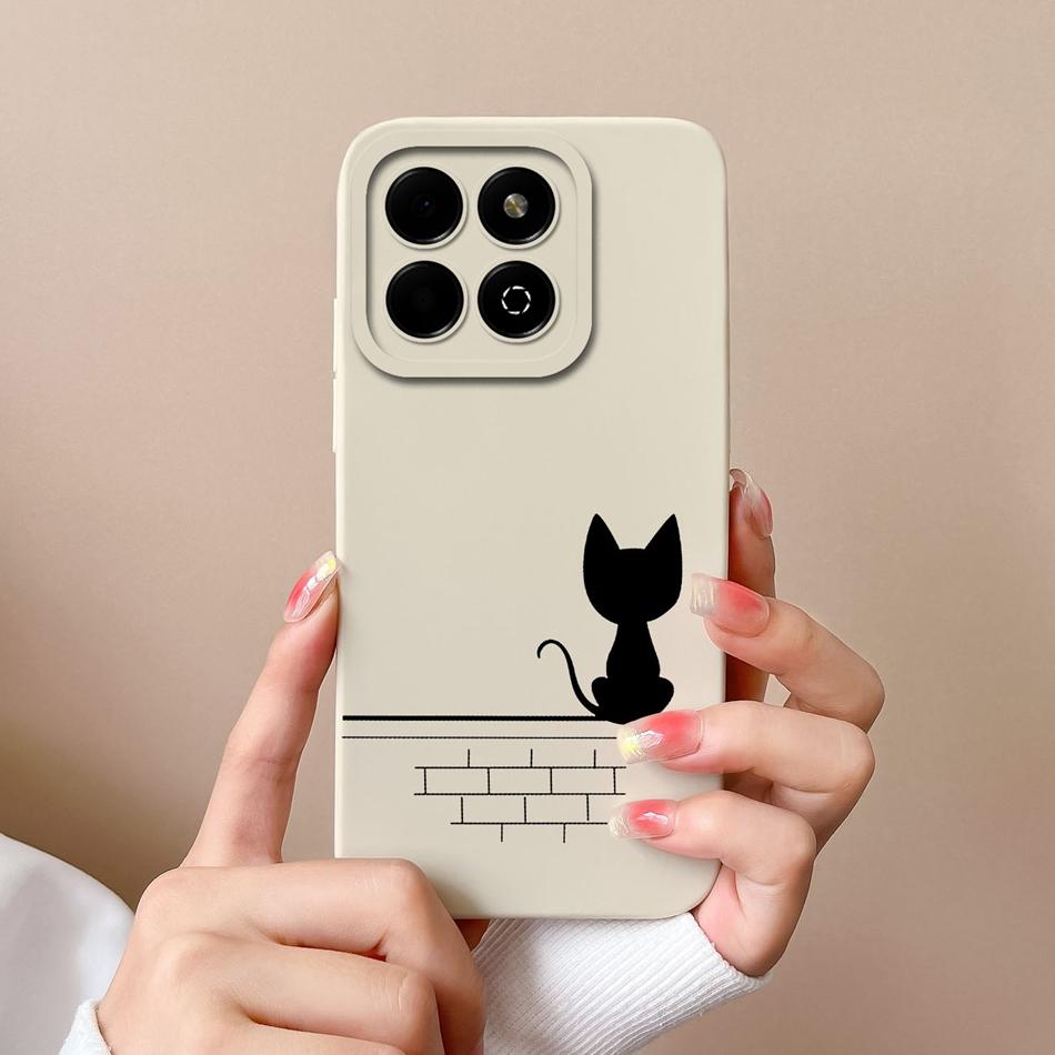 Fashion Cover For Honor X6B Case Soft Liquid Silicone Camera Protection Anti Drop Candy Phone Back Cover Model JDY-LX1 LX2 Funda