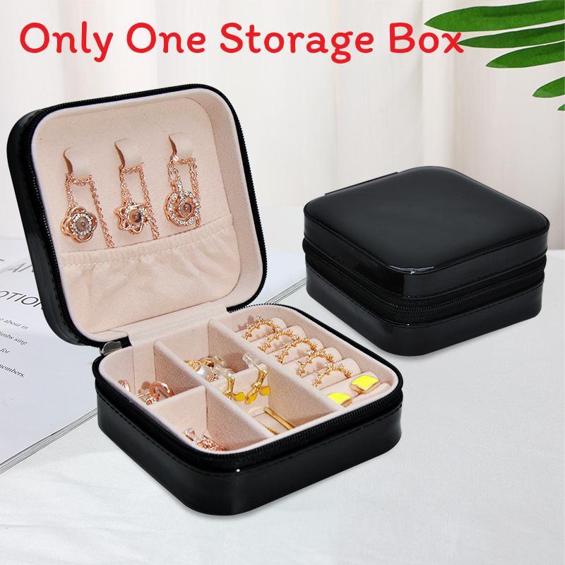 Fashion Mini Jewelry Box With Upgraded Pu Leather For Earrings And Necklace Storage