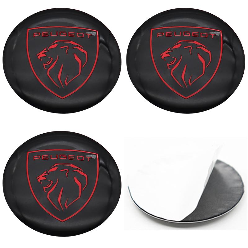 4pcs 54mm 56mm 60mm 65mm Peugeot Car emblem Wheel Center Hub auto Rim refit dust-proof badge covers sticker styling accessories