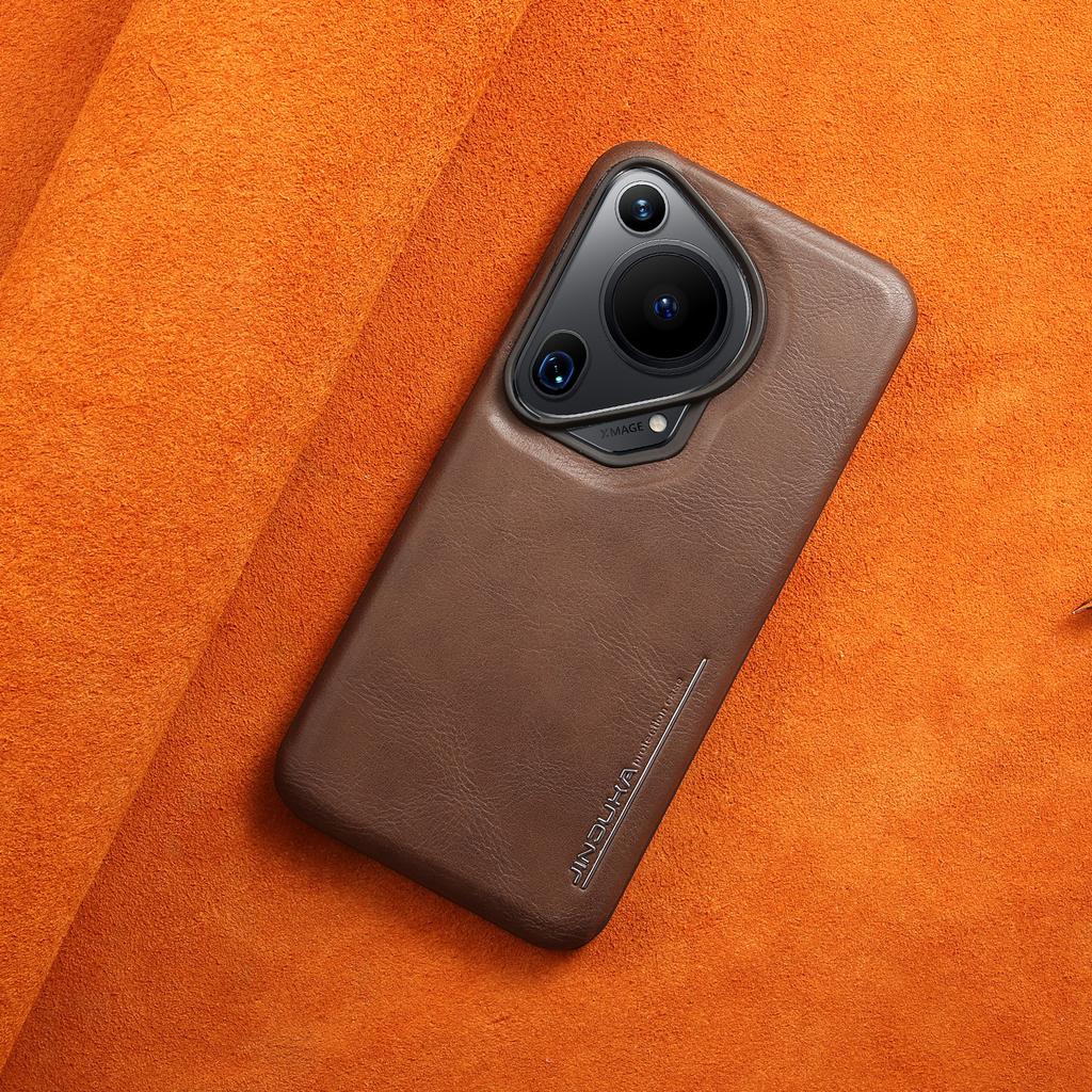 Luxury Magnetic Leather Case For Huawei Pura 70 Ultra Mate 60 Pro Plus Mate 50 40 Pro Camera Bumper Hard Cover Support Car Mount