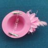 1 buc Pălărie fascinator cu pene pentru copii, pentru domnișoara de onoare, accesorii de păr, podoabă de cap, decor cu mărgele de perle, agrafe de păr