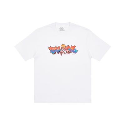 Palace Camiseta Zomby Branca Estampa de Desenho Animado Gola Redonda Manga Curta Unissex Camiseta P21TS228