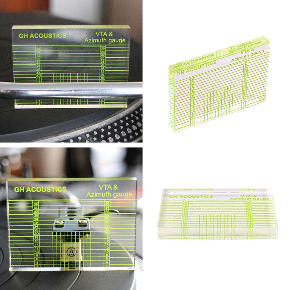 Horizontal VTA Balance&Azimuth Adjustment Ruler Vinyl Record Player Measuring Phono Tone Arm VTA/Cartridge Azimuth Ruler
