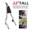 Motorcycle Detachable Passenger Rear Backrest Sissy Bar Chrome For Harley Touring Road King Electra Glide Ultra Limited 09-22