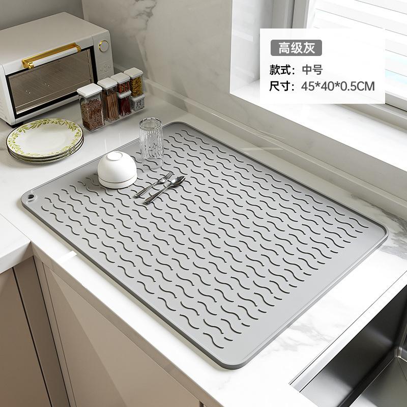 Heat Insulation Pad, Drain Mat, Kitchen Protection, Silicone Pad, Countertop Pad, Cutting Board, Anti-skid Pad, High Temperature Resistant