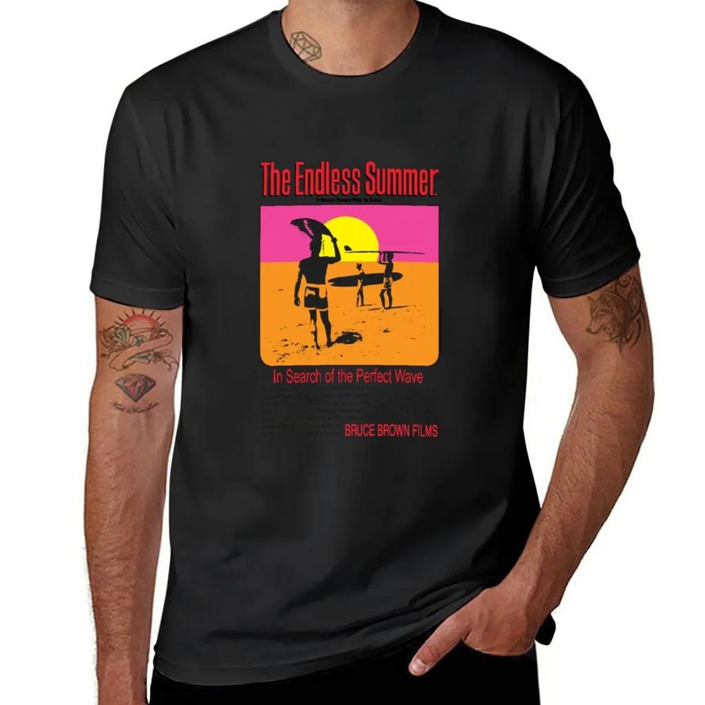 The Endless Summer Original Movie Poster T-Shirt Tees Vintage Clothes Boys Whites Customizeds T-shirt Men