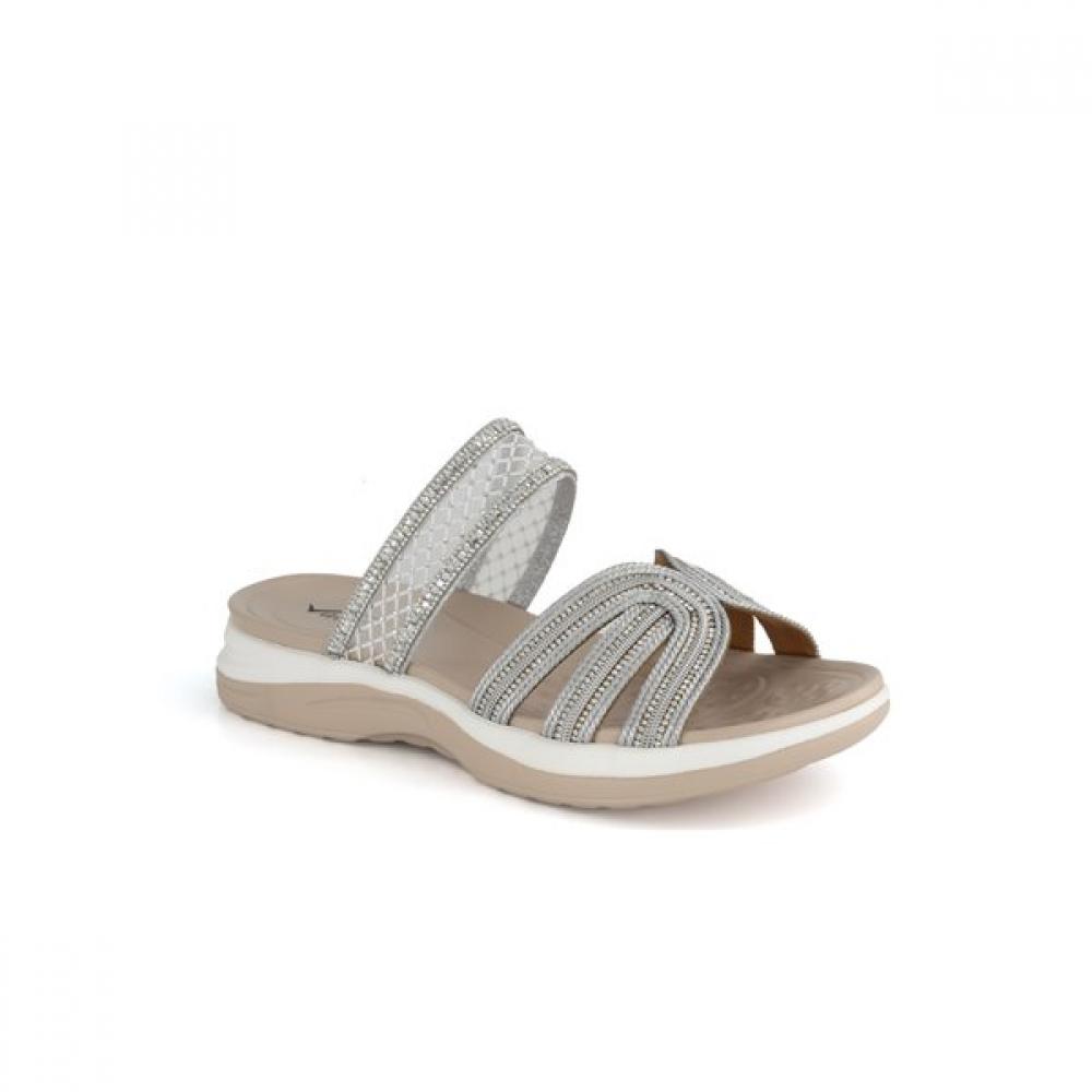 Vainer Women Comfort Mule Slipper Silver 360f0v1sv 225