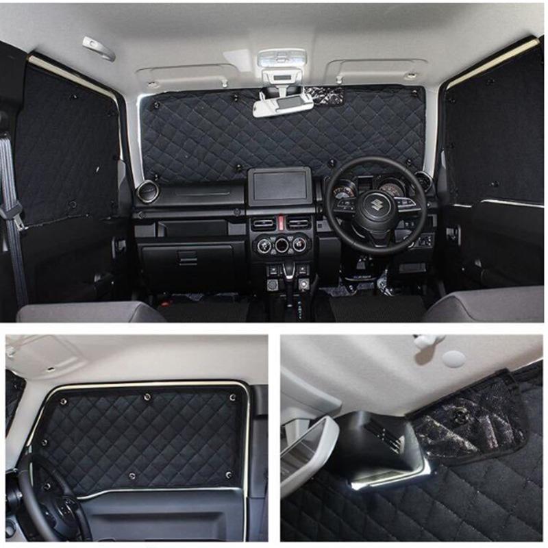 Jimny Special Car Sunshade for JB64W/JB74W - Full Surround Heat Insulating Window Cloth