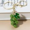Creative Cherry Grape Keychain Simulation Fruitage Alloy With Rhinestone Key Chain Bags Pendants