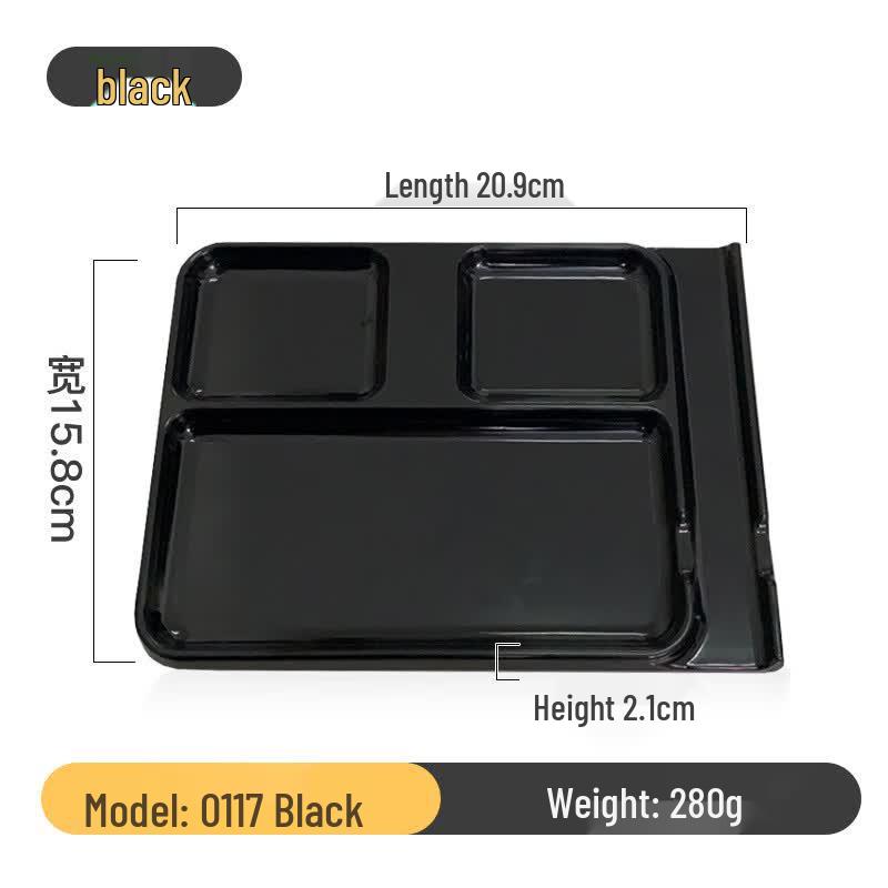 KANGMO Melamine 3-Compartment Square Sauce Dish