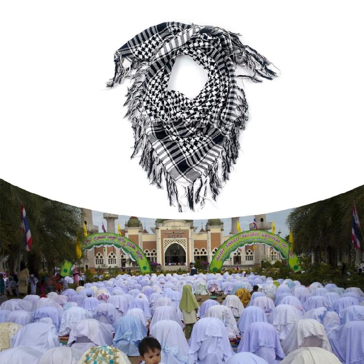 Adult Skin Friendly Kerchief Lattice Pattern Headscarf Tie Back Hair Kerchief