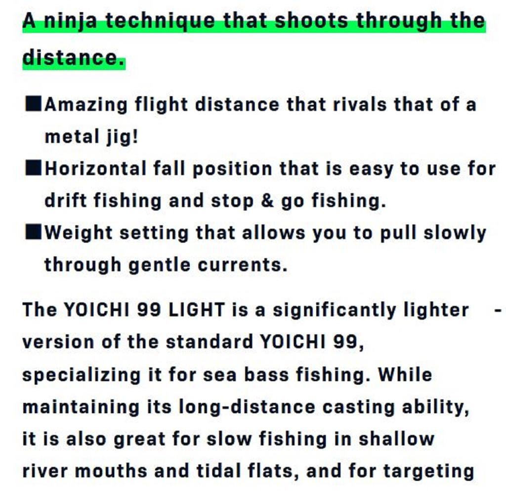 Ima Yoichi 99 Light Sinking Lure 009 (6743)