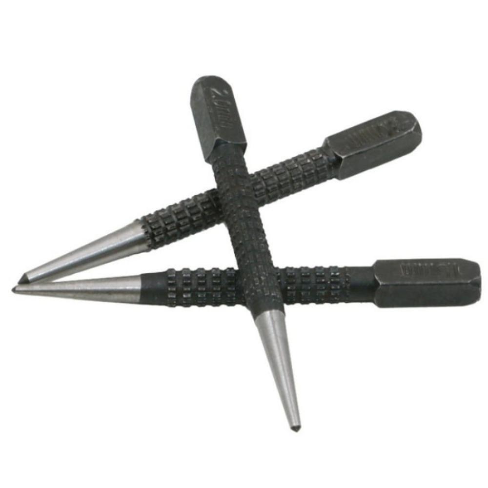 3pcs Non-Slip Center Pin Punch Set High-carbon Steel Center Punch for Alloy Steel Metal Wood Drilling Tool
