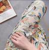Women's Summer Cotton Silk Nine-Point Wide-Leg Pajama Pants - Plus Size, Loose, Breathable, Cooling, Ideal for Beach and Air Conditioning Comfort