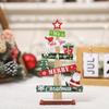 Festival Wood Christmas Decorations Christmas Tree Crafts Tabletop Centerpieces for Indoor Home Shops Decorations