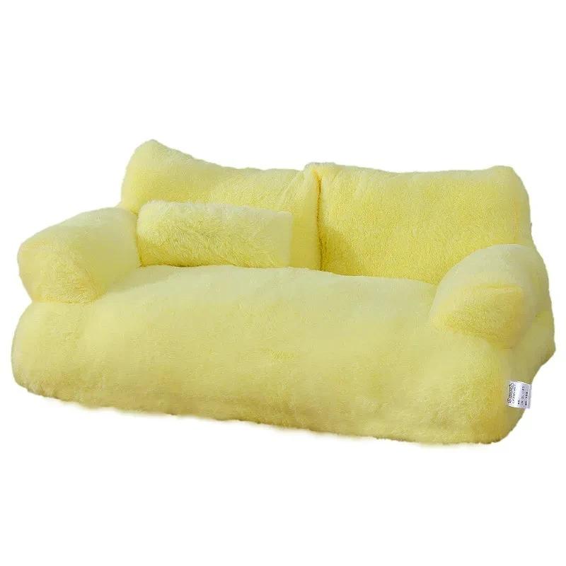 Luxury Cat Bed Sofa Winter Warm Cat Nest Pet Bed for Small Medium Dogs Cats Comfortable Plush Puppy Bed Pet Supplies 65x46x30cm