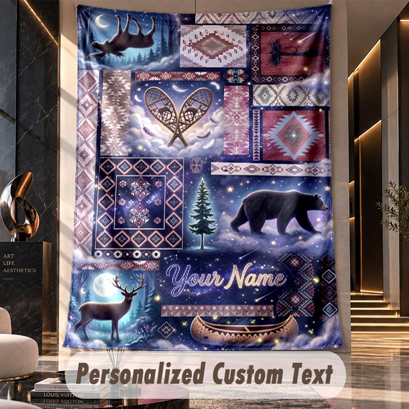 Forest Nature (95) Theme Custom Tapestry Personalized Custom Name Text Wall Hanging Tapestry Home Decor Background Cloth