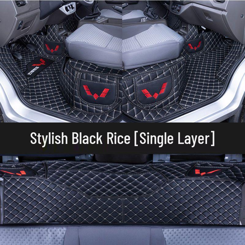 Custom-Fit Floor Mats for Wuling Rongguang Trucks: Fully Enclosed, Double or Single Row, Ideal for Small Trucks and Cargo Vans, Rear Seat Compatible.
