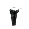 Resin Vase Irregular Shape Flowers Black and White Flower Vase Resin Handicraft Ornaments Flower Arrangement Accessories