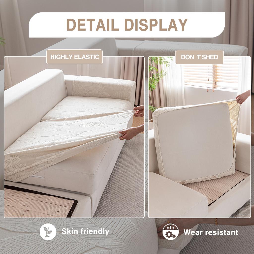 Convertible Sofa Cover Waterproof Couch Cover Adjustable Elastic Sofa Seat Cover 1 2 3 4 Seat L Sectional Living Room Sofas