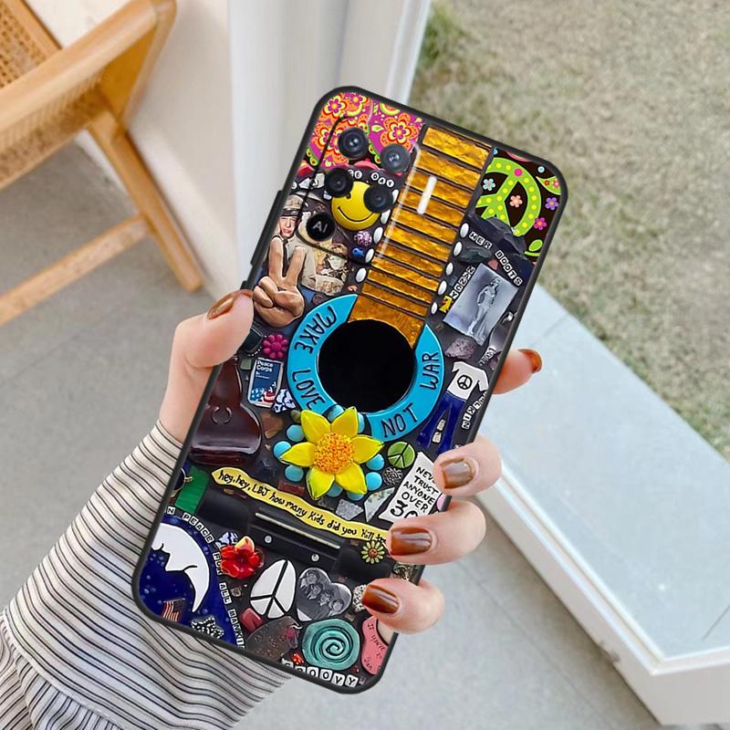 Hippie Daisy Tie-dye Flower Peace Case For Oppo A60 A80 A40 A17 A57 A77 A74 A54 A94 A78 A98 A18 A38 A58 A96 A76 A16 A15 A5 Pro