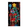 Fluorescent Christmas Door Cover UV Activated Glow-in-the-Dark Door Banner for Outdoor Indoor Holiday Decoration