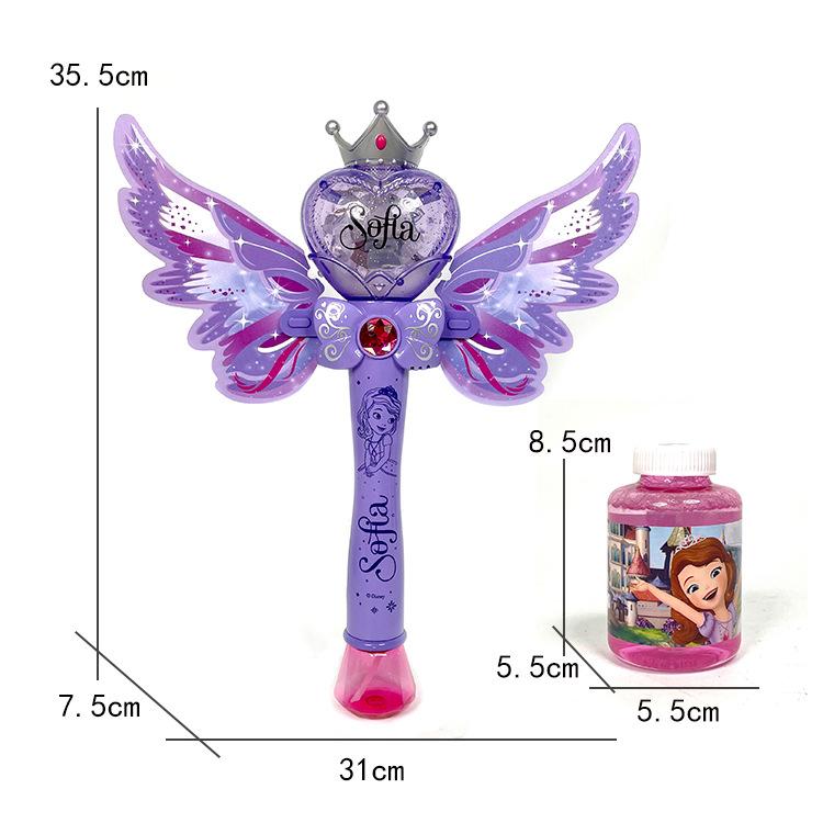 Electric Bubble Machine Automatic Handheld Fairy Toy Magic Wand Bubble Gatling Firework Kids Gift Birthday Party