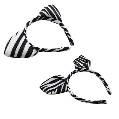 Faixas de Cabelo de Animais Listradas Desenho Animado Orelhas de Zebra Aro de Cabelo Acessórios Fofos para Cabelo Festa Adereços para Fotos
