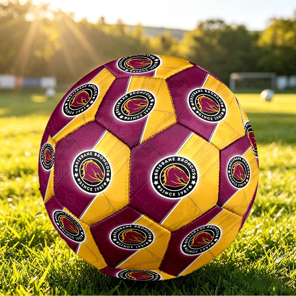Brisbane Broncos Size 5 Sports Training Ball Shock Absorbing Durable Ball For Match Daily Practice Outdoor Activities