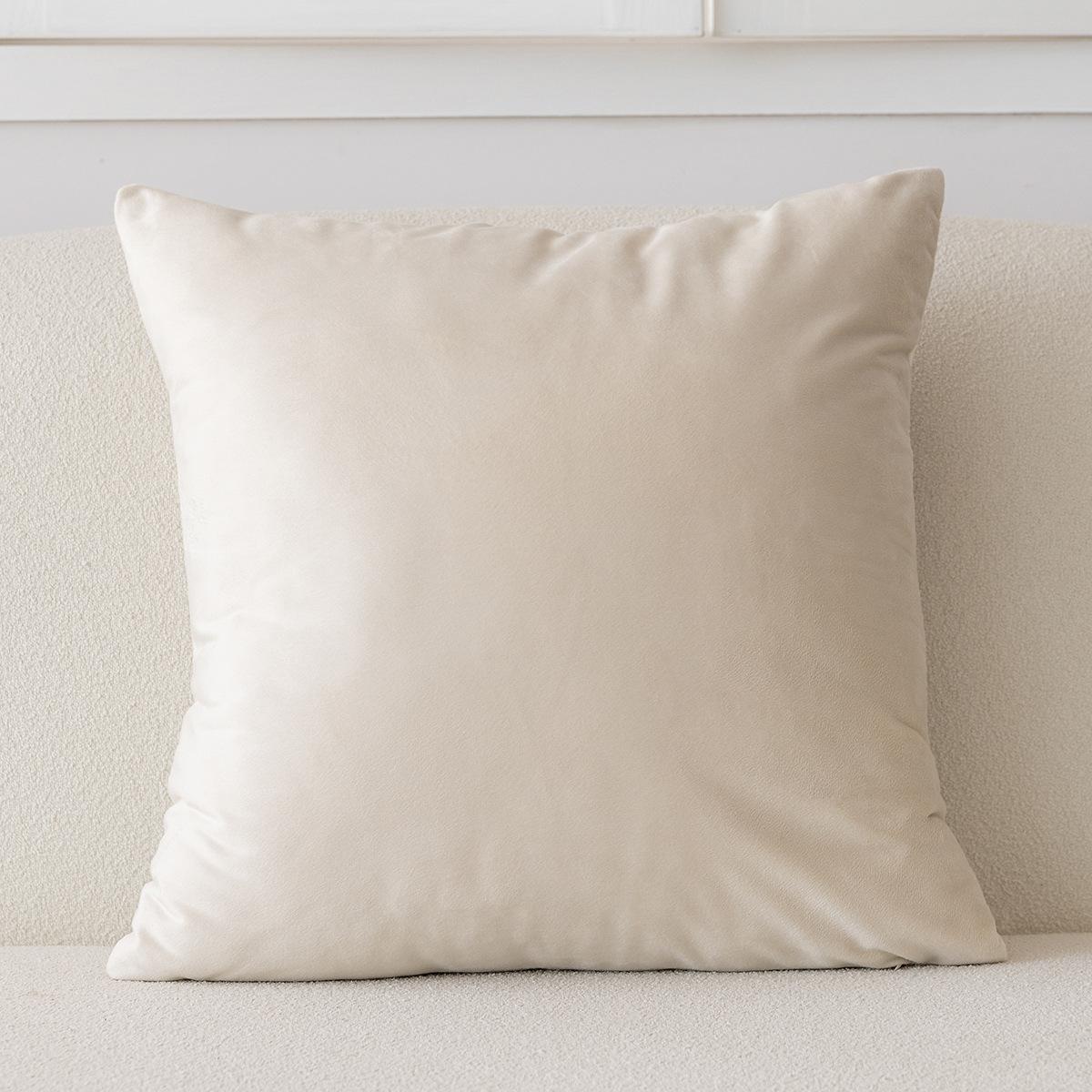 

Simple Beige Throw Pillow Cover Cojines Decorativos Para Sofa Decoration Pillows Headboard Cushion Covers 45X45Bed Pillow Plush 45x45cm