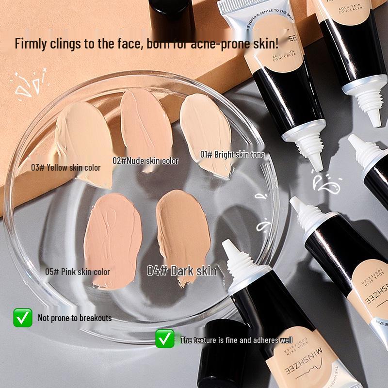 Mingxi Zhi Liquid Concealer: Non-caking, perfect for acne scars, spots, dark circles, and color correction. Ideal for women.