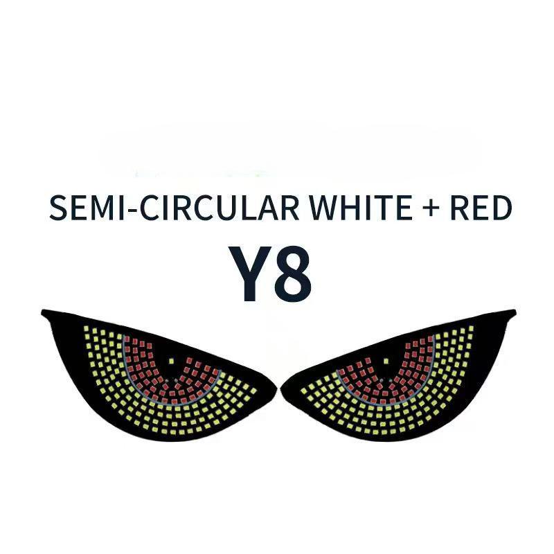 

Светодиодные автомобильные фары Devil s Eye с питанием от USB, 11 режимов, классный дисплей для выражения эмоций автомобиля Y8