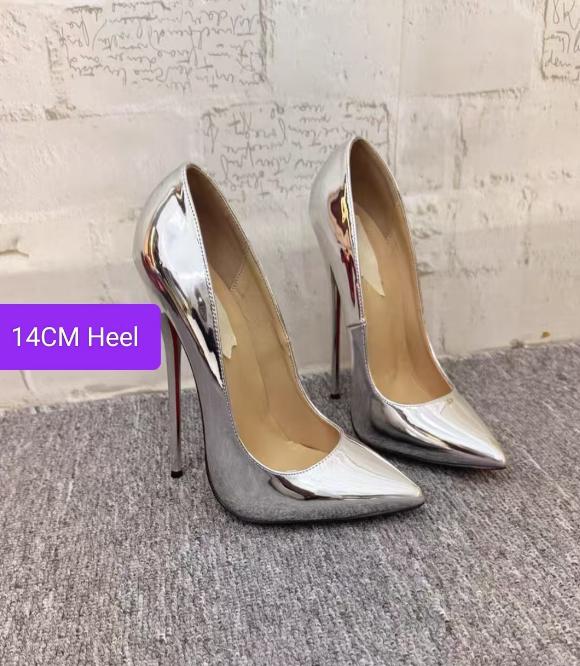 

Мода FHC 2024 Новый Дизайн 16см Зеркальный верх Туфли на Высоком Каблуке,Женские Туфли-Лодочки,Сексуальная Обувь для Сценических Выступлений,Острый Носок,На Слипонах,Серебристый,Дропшиппинг 45