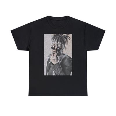 T-shirt unisex a maniche corte con stampa grafica di Juice WRLD, girocollo, cotone pesante