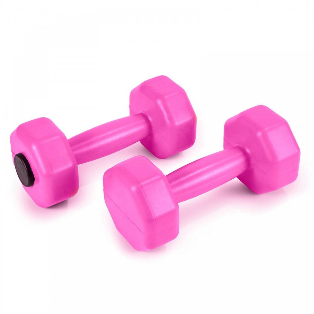 Гантели для фитнеса PERTO 2шт композитные пластиковые по 1кг, 1.5кг, 2.0кг