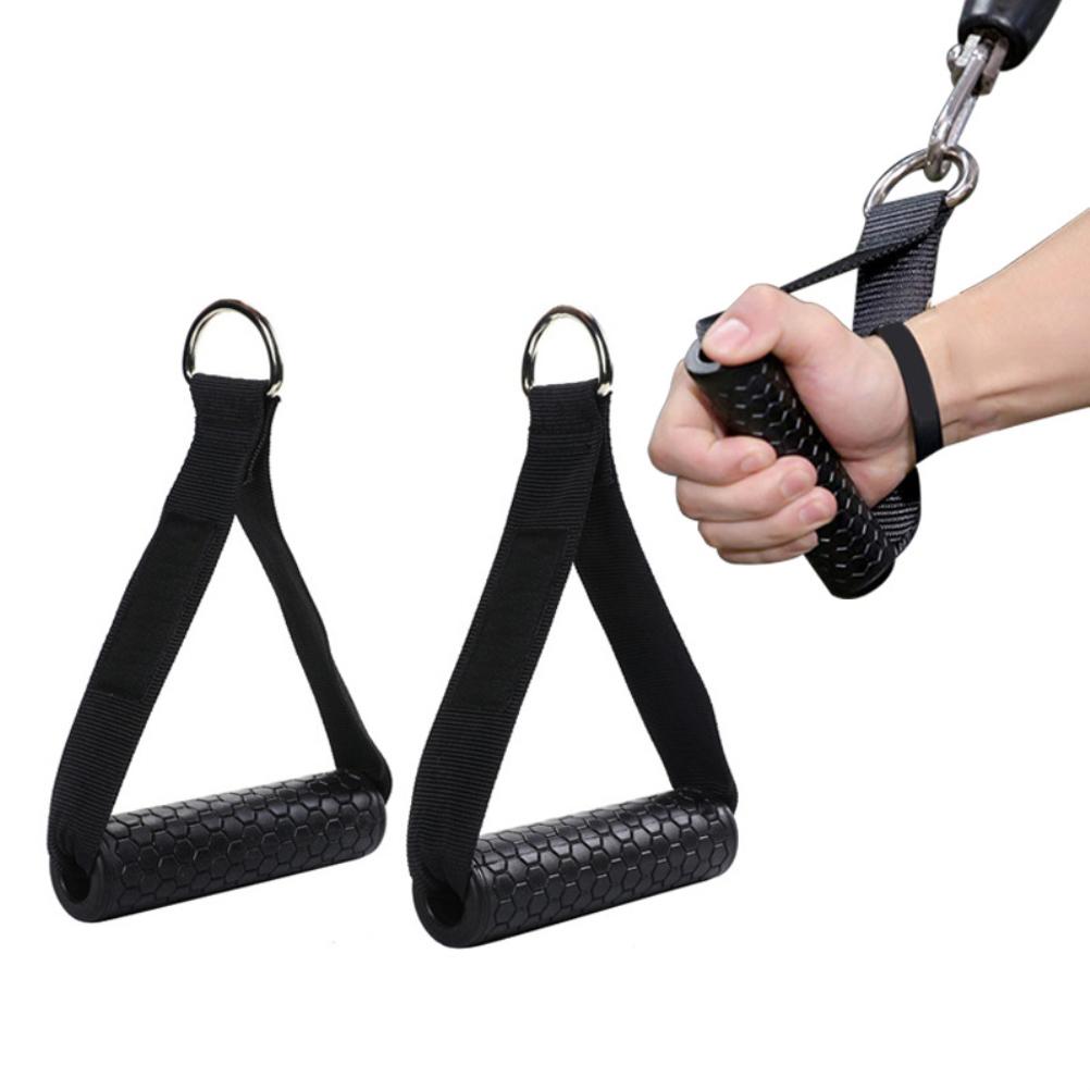 1 Pair Resistance Band Handles Grips Cable Machine Attachments TPR Handles Exercise Pull Up Bar Handle Grips for Home