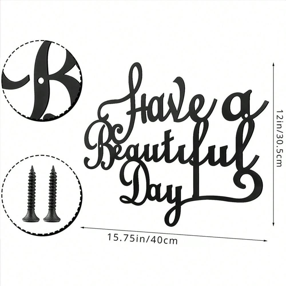 1PC Festive Metal Wall Art Elegant Iron Silhouette for Living Room Home Decor