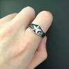 Plain and Trendy Men's Star Tail Ring Retro Five-pointed Star Ring