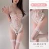 Sexy lingerie women's French shapewear one-piece pure desire small breasts gather lace lace pajamas set