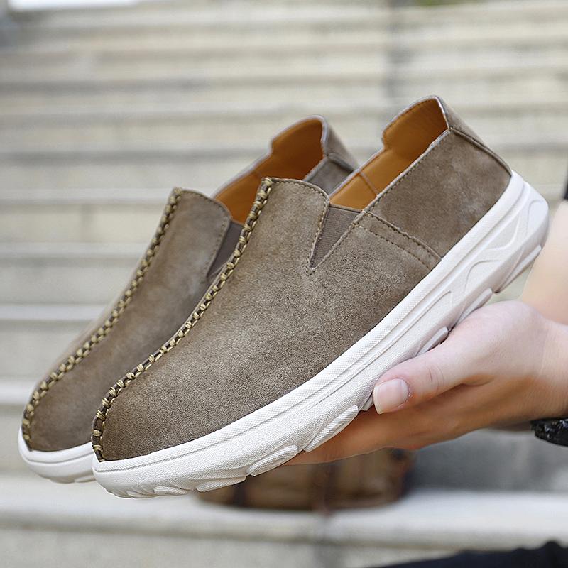 

Бренд Ручная работа Кожаная Повседневная обувь Мужские Кроссовки Уличная Мужская обувь Дышащие Балетки Обувь Горячая Распродажа Платформа Слипоны Мужские Лоферы 47 хаки