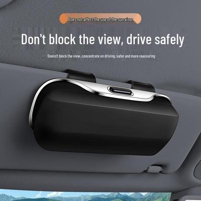 Auto-Visier-Sonnenbrillen-Clip: Brillenhalter und Aufbewahrungsbox für Fahrer