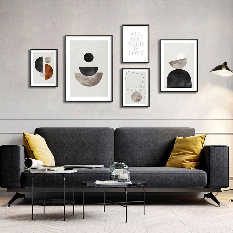 Moderní abstraktní plakát Line Art Malba Minimalistický plátno Plakát a tisk Nordic Picture Domácí dekorace obývacího pokoje