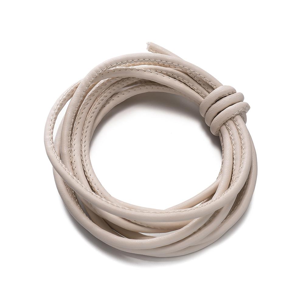 

4/5 мм Кожаный сердечник Круглый плетеный кожаный шнур ПУ Хлопковый сердечник Нить для вязания крючком Сделай сам Ремешок для сумки через плечо Ювелирный шнур 4mm (2m/bag)