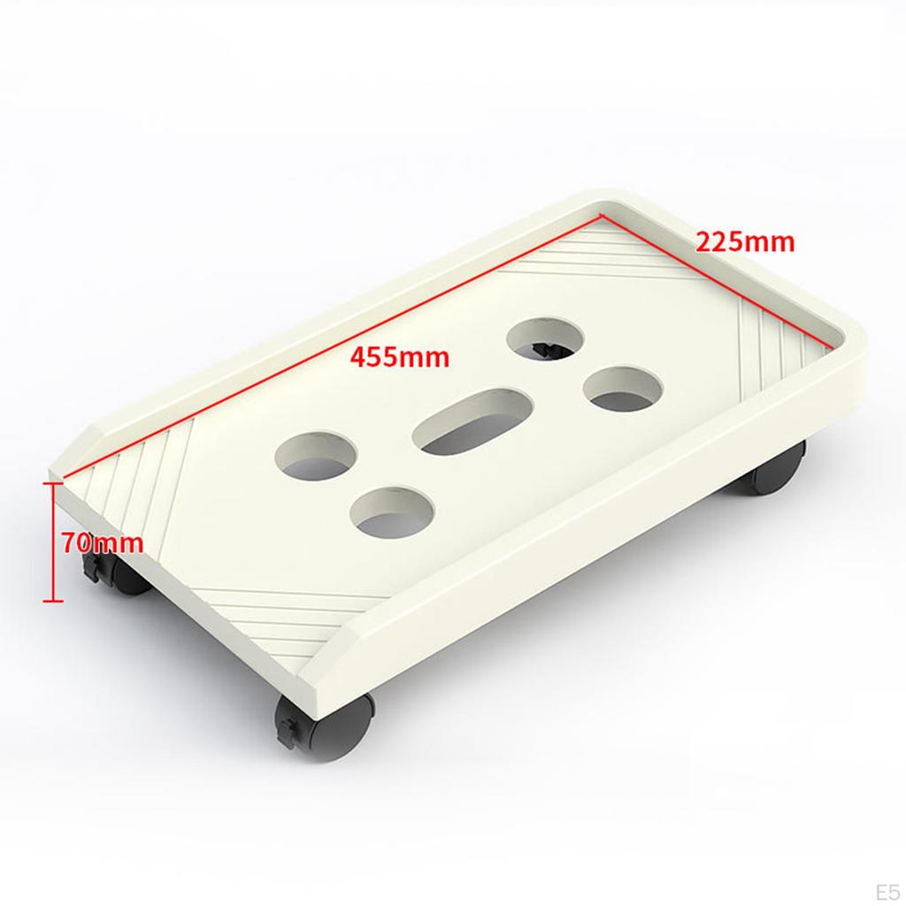 CPU Rolling Holder Stand Computer Mainframe Bracket with 4 Caster Mobile Cart PC