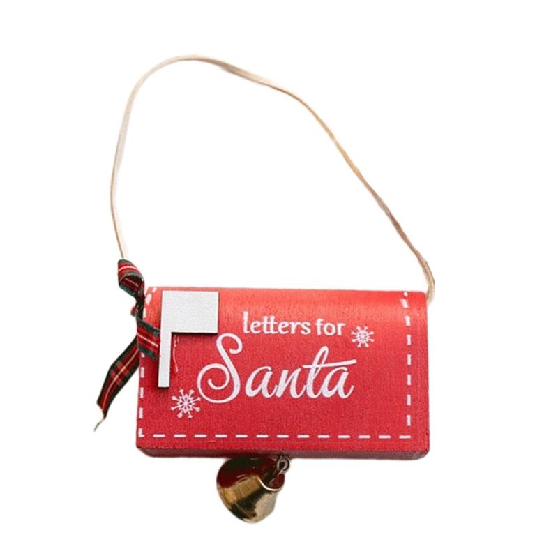 Wood Mailbox Hanging Ornament Weather Resistant Christmas Tree Decoration Easy Installation For Mantel Door Entryway