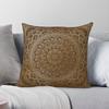 Mandala Royal Cinnamon Gold Square Pillowcase Polyester Linen Velvet Pattern Zip Decorative Pillow Case Home Cushion Case